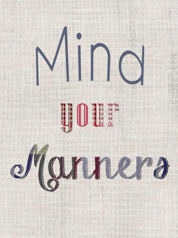 Manners IV White Modern Wood Framed Art Print with Double Matting by Ludwig, Alicia