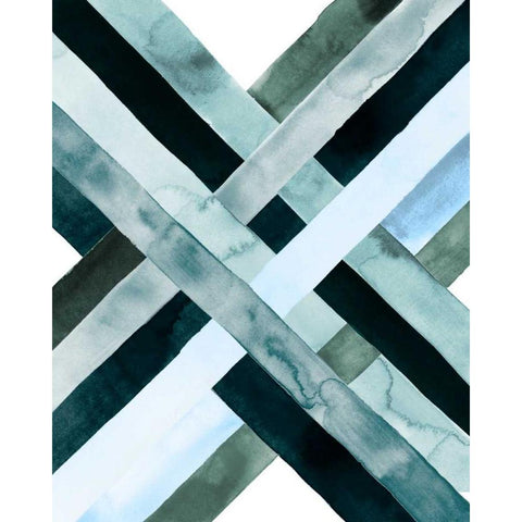 Watercolor Weave I Black Modern Wood Framed Art Print with Double Matting by Popp, Grace