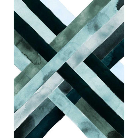 Watercolor Weave II Black Modern Wood Framed Art Print with Double Matting by Popp, Grace