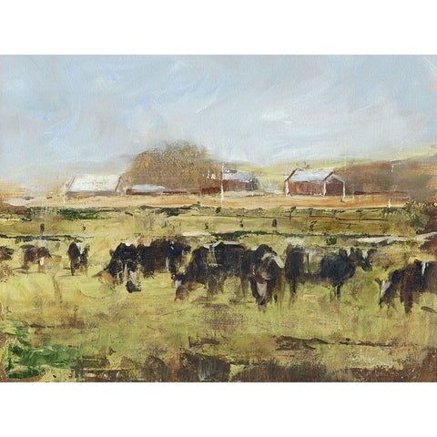 Custom Out to Pasture II White Modern Wood Framed Art Print by Harper, Ethan