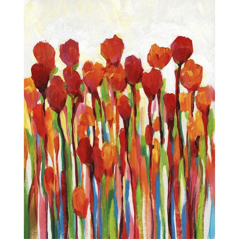 Custom Bursting with Color II Black Modern Wood Framed Art Print with Double Matting by OToole, Tim