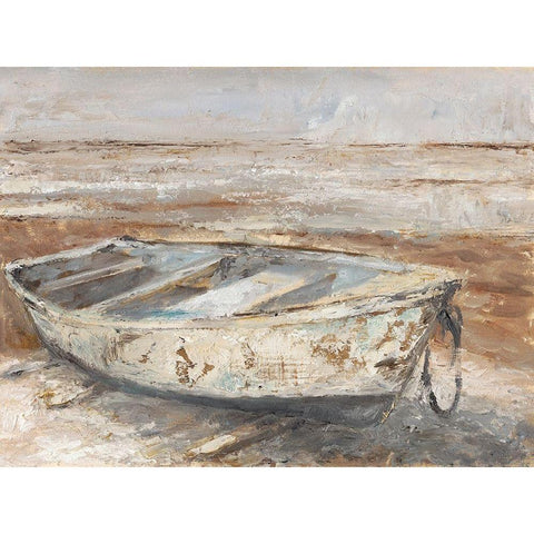 Weathered Rowboat I Black Modern Wood Framed Art Print with Double Matting by Harper, Ethan