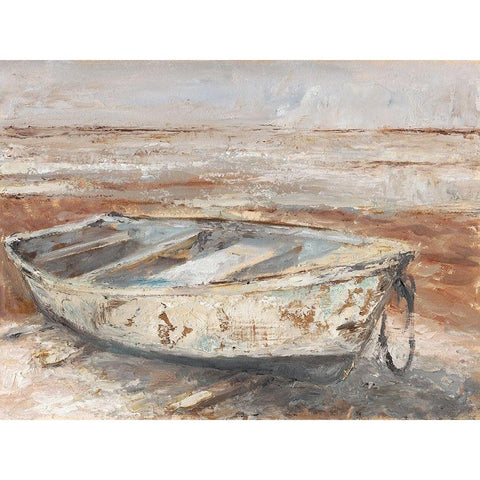 Weathered Rowboat I Black Modern Wood Framed Art Print by Harper, Ethan
