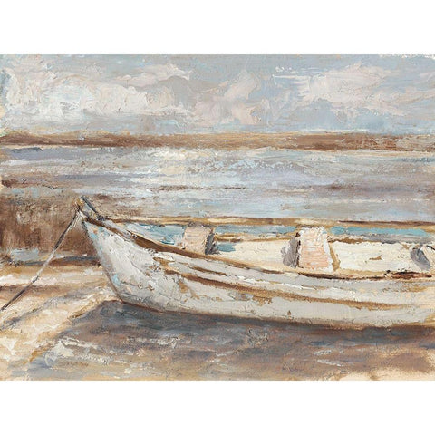 Weathered Rowboat II Black Modern Wood Framed Art Print by Harper, Ethan
