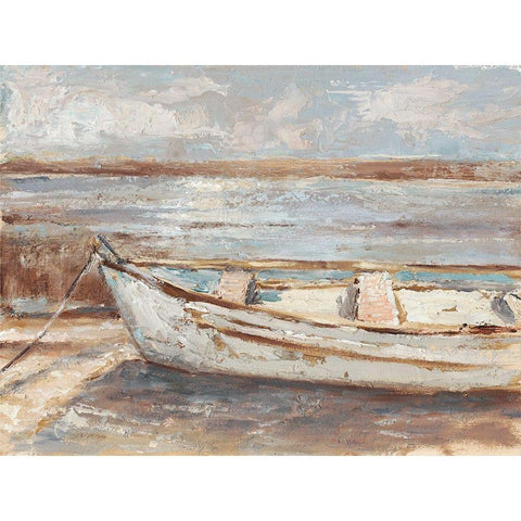 Weathered Rowboat II Black Modern Wood Framed Art Print by Harper, Ethan