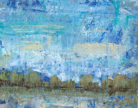 Forest Edge II White Modern Wood Framed Art Print with Double Matting by OToole, Tim