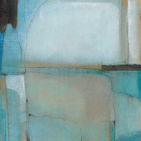 Celestial I Black Modern Wood Framed Art Print with Double Matting by OToole, Tim