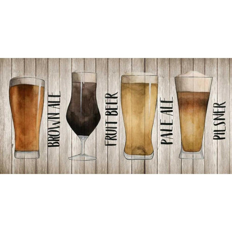 Beer Chart I White Modern Wood Framed Art Print by Popp, Grace