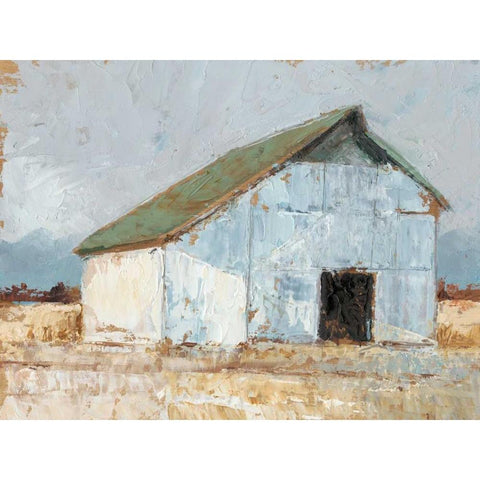 Whitewashed Barn I Gold Ornate Wood Framed Art Print with Double Matting by Harper, Ethan