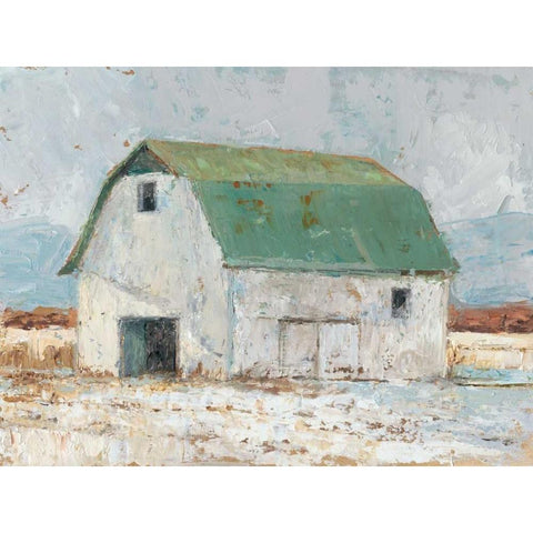 Whitewashed Barn II Black Modern Wood Framed Art Print with Double Matting by Harper, Ethan