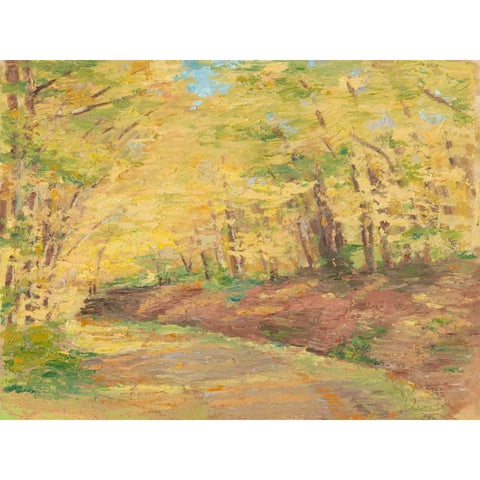 Fall Path II White Modern Wood Framed Art Print by Harper, Ethan