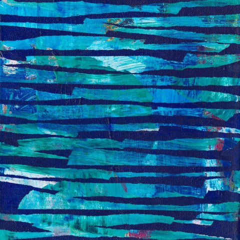 Torn Indigo I Black Modern Wood Framed Art Print by Fuchs, Jodi