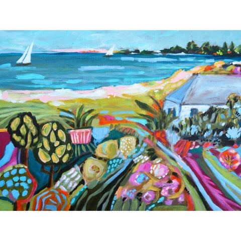 Nautical Whimsy I Gold Ornate Wood Framed Art Print with Double Matting by Fields, Karen