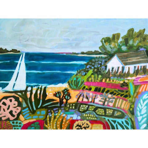 Nautical Whimsy II White Modern Wood Framed Art Print by Fields, Karen