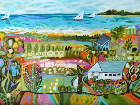Nautical Whimsy III Black Ornate Wood Framed Art Print with Double Matting by Fields, Karen