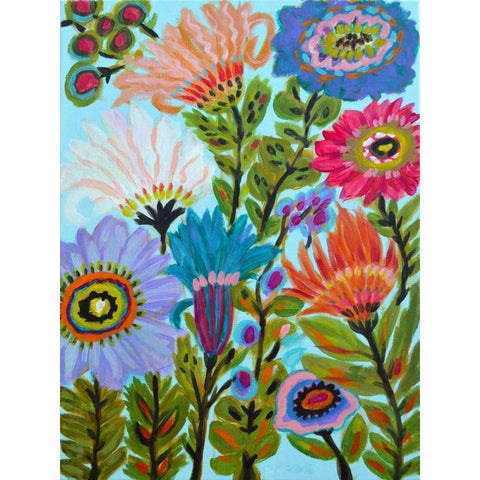 Secret Garden Floral IV Gold Ornate Wood Framed Art Print with Double Matting by Fields, Karen