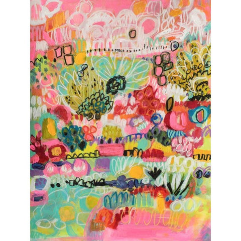 Boho Garden III Black Modern Wood Framed Art Print by Fields, Karen