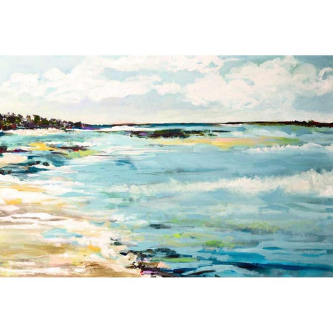 Beach Surf III Gold Ornate Wood Framed Art Print with Double Matting by Fields, Karen