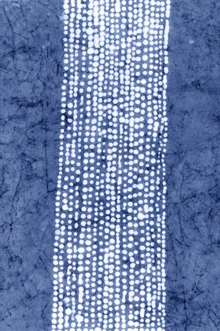 Indigo Primitive Patterns VI White Modern Wood Framed Art Print with Double Matting by Stramel, Renee W.