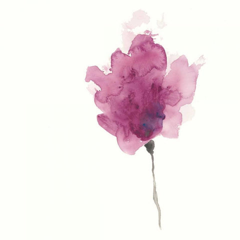 Expressive Blooms I White Modern Wood Framed Art Print by Vess, June Erica