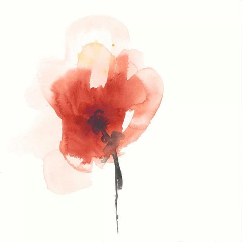 Expressive Blooms IV Black Modern Wood Framed Art Print with Double Matting by Vess, June Erica