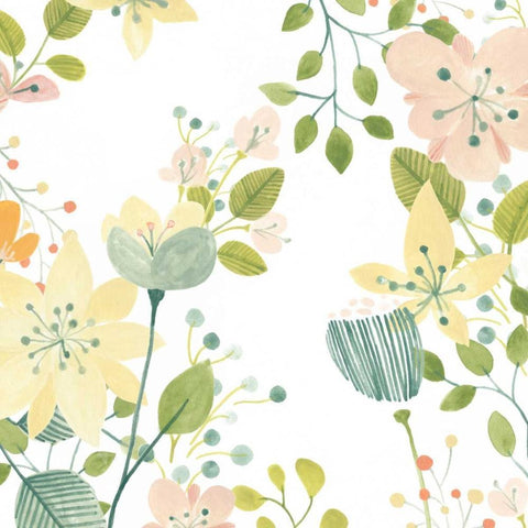 Garden Galore IV Black Ornate Wood Framed Art Print with Double Matting by Vess, June Erica