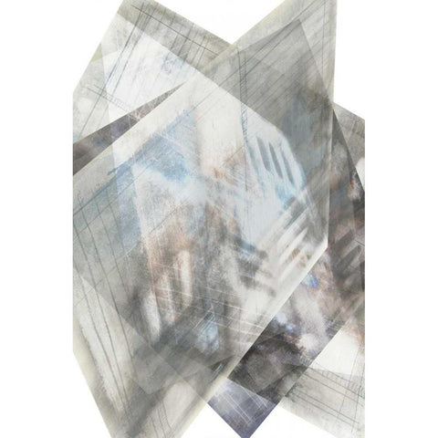 Faceted Illusion IV White Modern Wood Framed Art Print by Goldberger, Jennifer