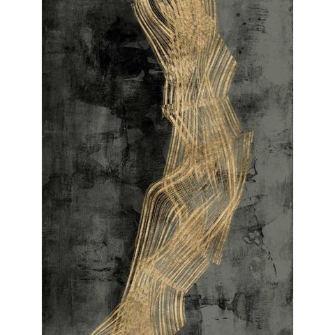 Woven Matrix I Black Modern Wood Framed Art Print with Double Matting by Goldberger, Jennifer