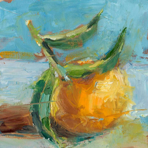 Impressionist Fruit Study III Black Modern Wood Framed Art Print by Harper, Ethan