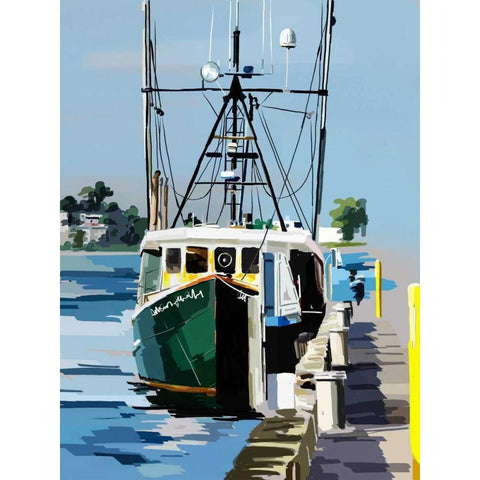 Bold Boats VI Black Modern Wood Framed Art Print by Kalina, Emily