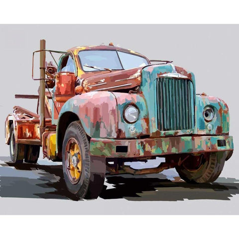 Powerful Truck I Gold Ornate Wood Framed Art Print with Double Matting by Kalina, Emily