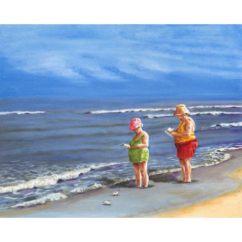 Beach Vacation III White Modern Wood Framed Art Print by Miller, Dianne