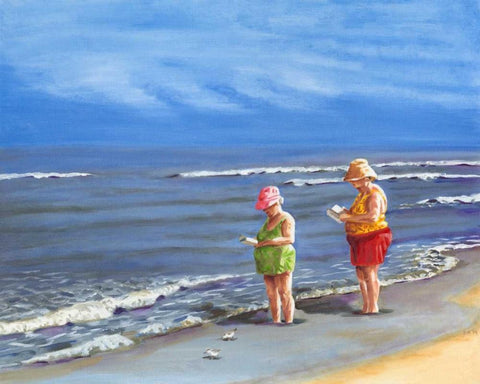 Beach Vacation III Black Ornate Wood Framed Art Print with Double Matting by Miller, Dianne