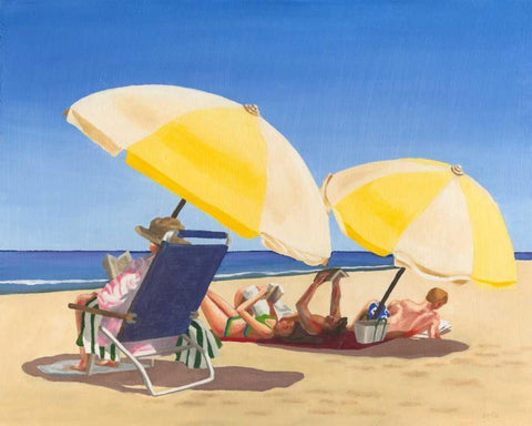 Beach Vacation IX Black Ornate Wood Framed Art Print with Double Matting by Miller, Dianne