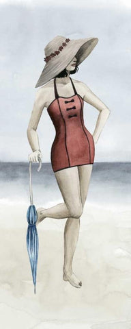 Beach Beauty I Black Ornate Wood Framed Art Print with Double Matting by Popp, Grace