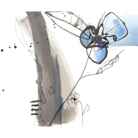 Sketched Garden IX White Modern Wood Framed Art Print by Goldberger, Jennifer