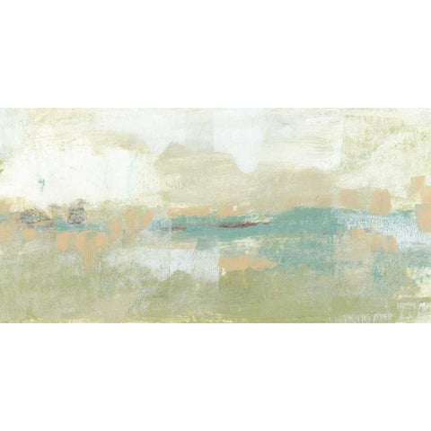 Pastel Landscape I White Modern Wood Framed Art Print by Goldberger, Jennifer