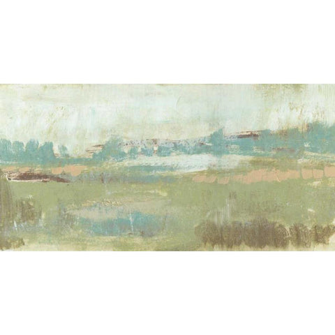 Pastel Landscape II Black Modern Wood Framed Art Print with Double Matting by Goldberger, Jennifer