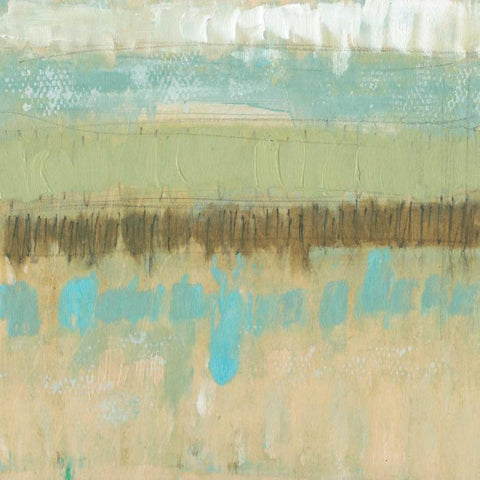 Pastel Textures I White Modern Wood Framed Art Print with Double Matting by Goldberger, Jennifer