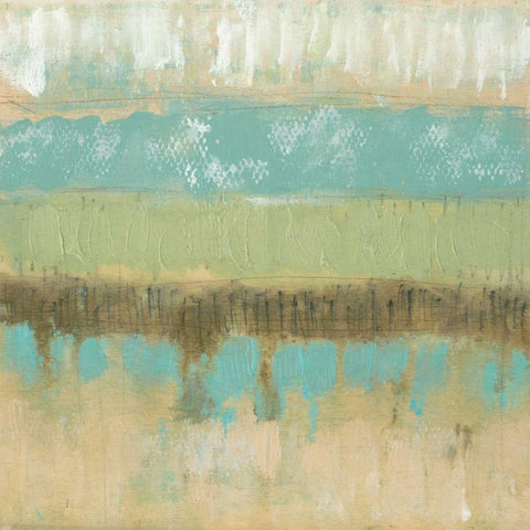 Pastel Textures II Black Modern Wood Framed Art Print with Double Matting by Goldberger, Jennifer