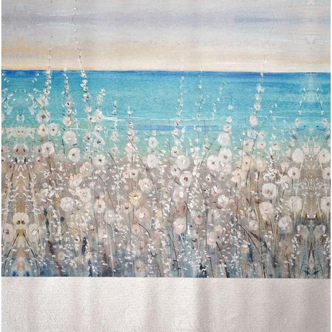 Flowers by the Sea II White Modern Wood Framed Art Print by OToole, Tim