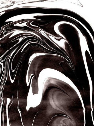 Yinyang II White Modern Wood Framed Art Print with Double Matting by Ludwig, Alicia