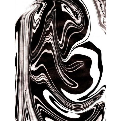 Yinyang V Black Modern Wood Framed Art Print by Ludwig, Alicia