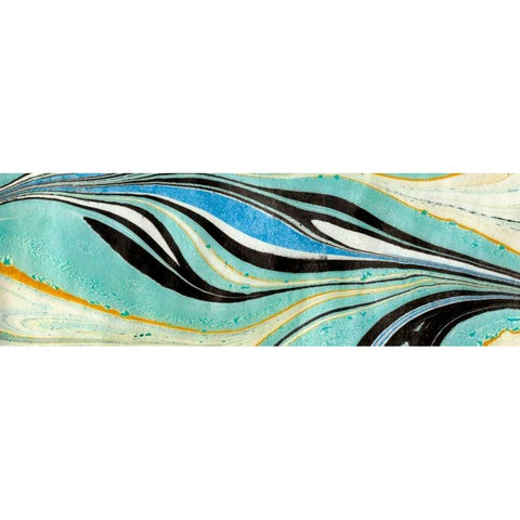 Placid I Black Modern Wood Framed Art Print with Double Matting by Ludwig, Alicia