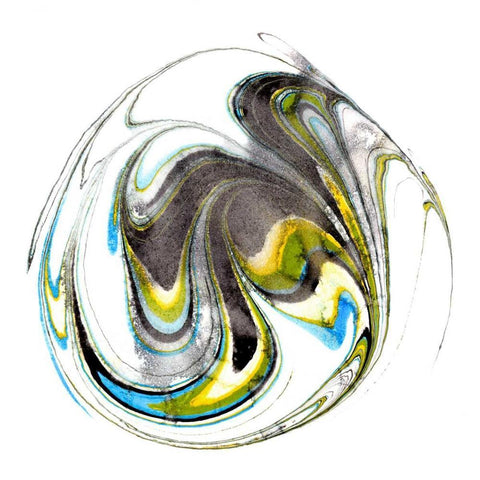 Citrine Momentum II Black Ornate Wood Framed Art Print with Double Matting by Ludwig, Alicia