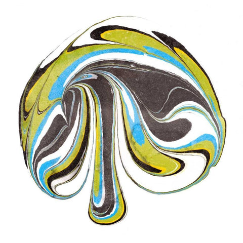 Citrine Momentum III White Modern Wood Framed Art Print with Double Matting by Ludwig, Alicia