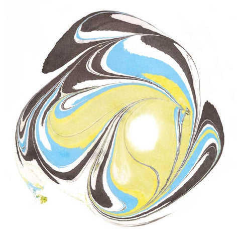 Citrine Momentum IV White Modern Wood Framed Art Print with Double Matting by Ludwig, Alicia