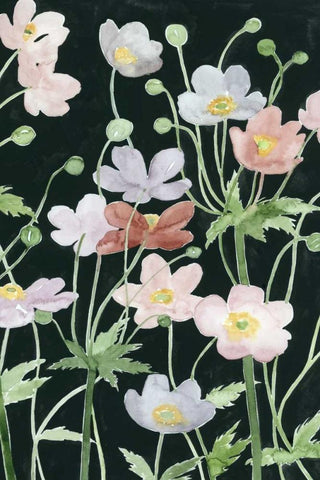 Anemone Dance II Black Ornate Wood Framed Art Print with Double Matting by Popp, Grace