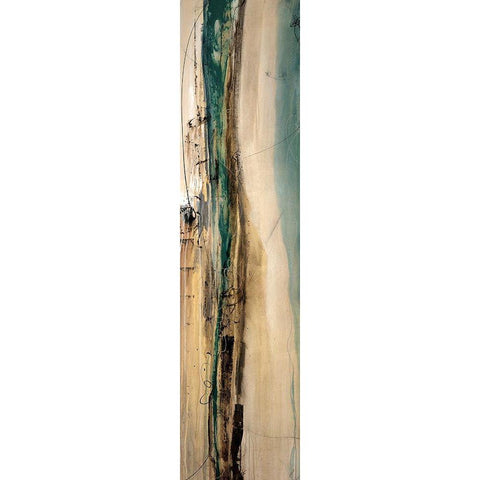 Analogous III Black Modern Wood Framed Art Print with Double Matting by Taylor, Kari