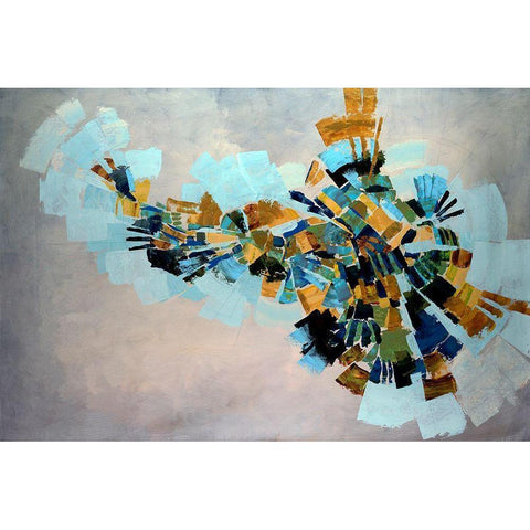 Kaleidoscope Black Modern Wood Framed Art Print by Taylor, Kari